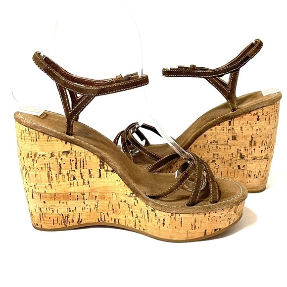 Prada cork wedge heels, authentic, size US 6, - Picture 5 of 16